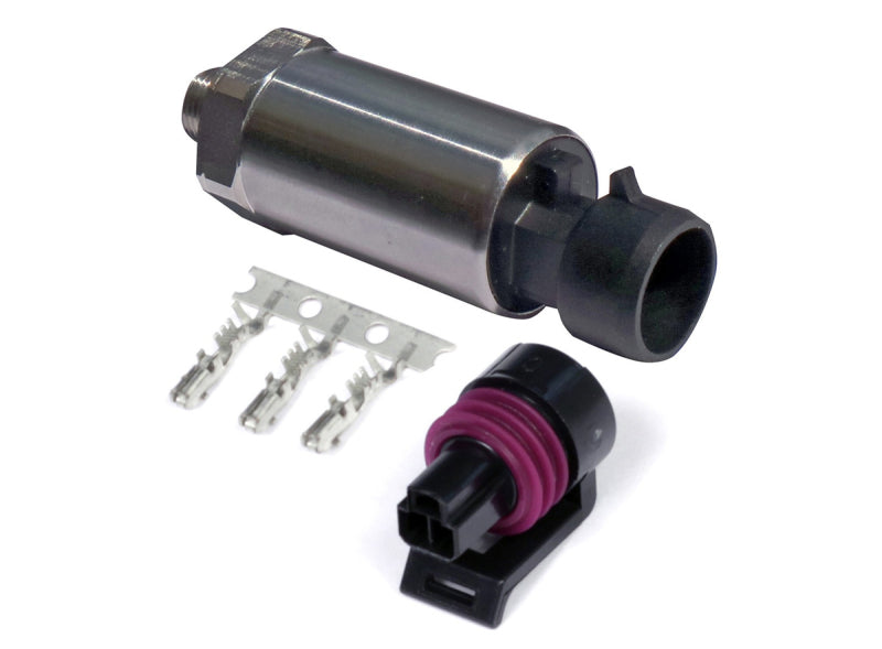 Haltech 150 PSI Motorsport (SS Diaphragm) Fuel/Oil/Wastegate 1/8 NPT Pressure Sensor (Incl Plug/Pin) - Black Ops Auto Works