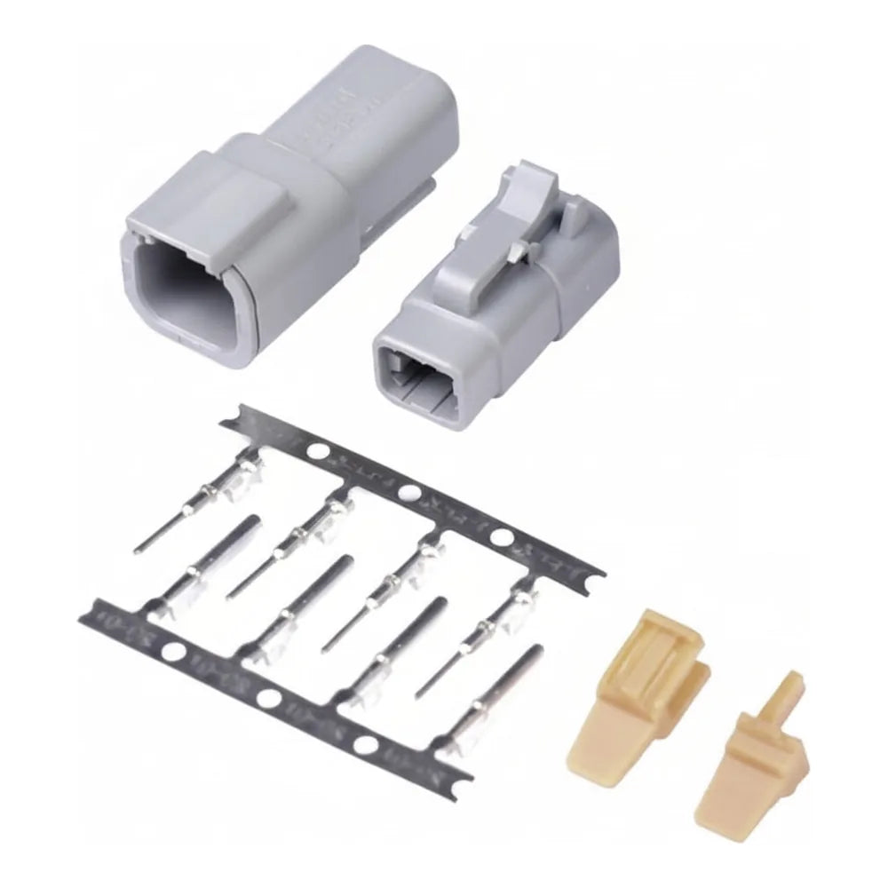 Haltech Matching Set of Deutsch DTM-4 Connectors 7.5 Amp Plug & Pins - Haltech HT-031014