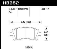 Load image into Gallery viewer, Hawk 02-03 WRX / 98-01 Impreza / 97-02 Legacy 2.5L / 98-02 Forester 2.5L D721 HPS Street Front Brake - Black Ops Auto Works
