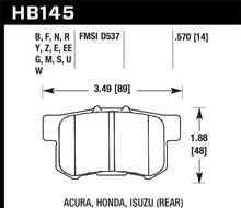 Load image into Gallery viewer, Hawk 02-06 Acura RSX / 02-11 Honda Civic Si / 00-09 S2000 DTC-60 Race Rear Brake Pads - Black Ops Auto Works