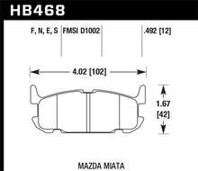 Load image into Gallery viewer, Hawk 03-05 Miata w/ Sport Suspension HP+ Street Rear Brake Pads (D1002) - Black Ops Auto Works