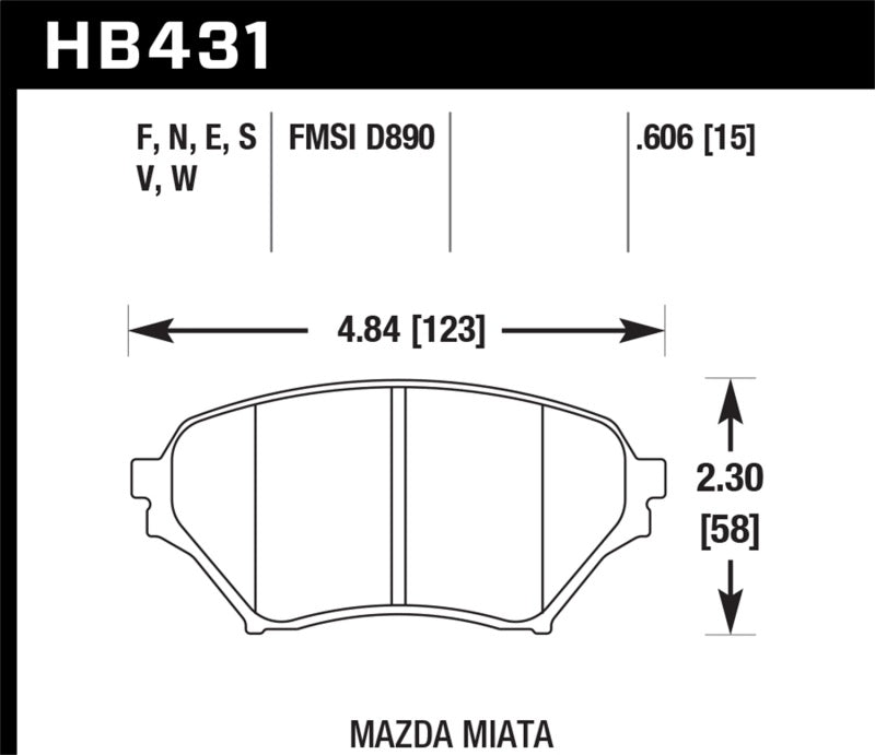 Hawk 04-05 Mazda Miata DTC-60 Motorsports Front Brake Pads - Black Ops Auto Works