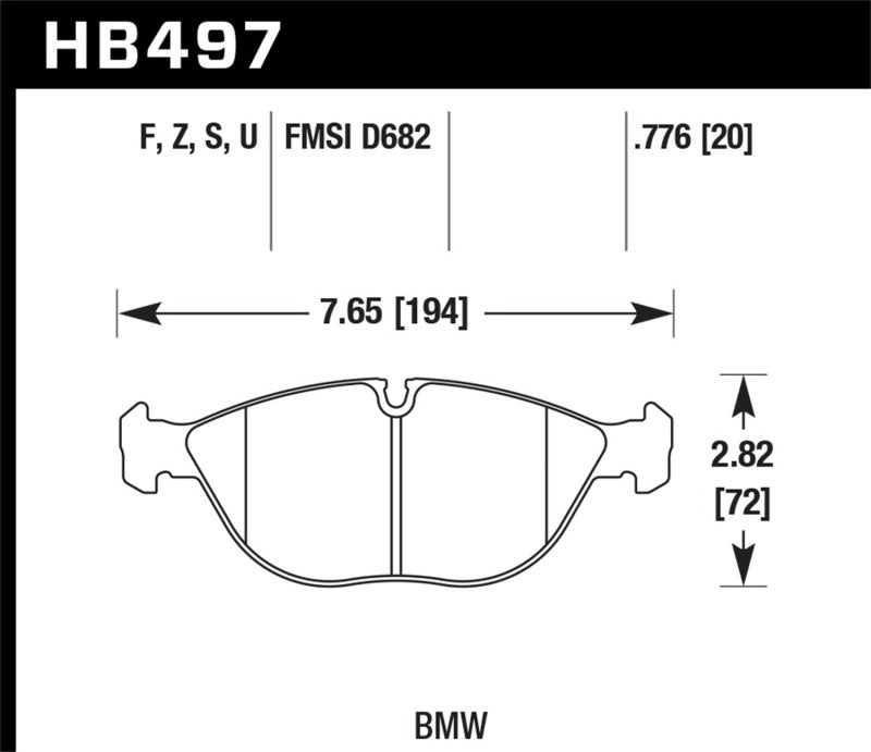Hawk 04-06 Audi TT Quattro / 04-05 VW Golf R32 Perf Ceramic Street Front Brake Pads - Black Ops Auto Works