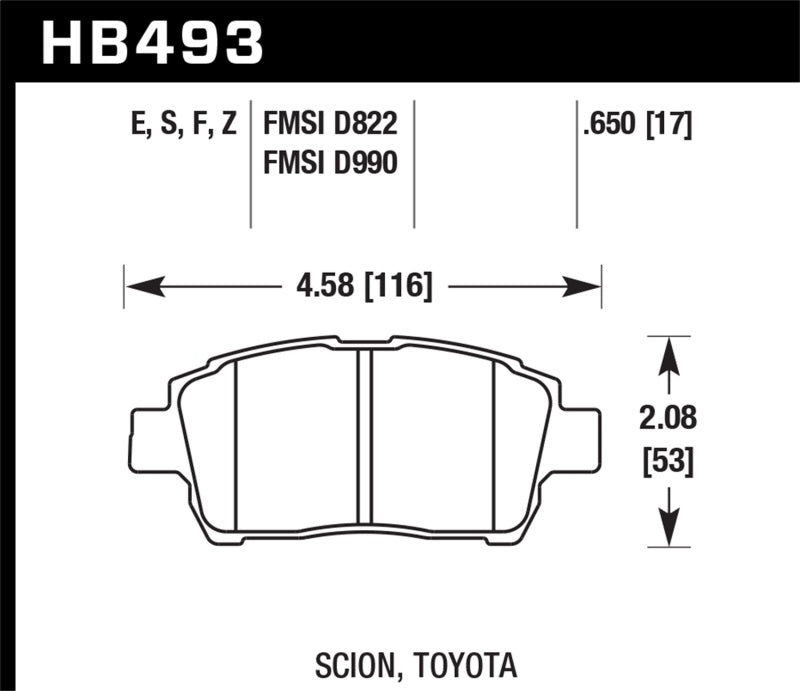 Hawk 04-07 xA/xB / 2000 MR2 Spyder D990 HPS Street Front Brake Pads - Black Ops Auto Works