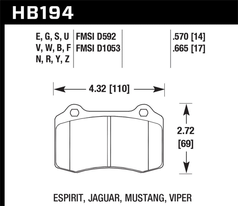 Hawk 04-11 Chry 300C/06-14 Jeep Grand Cherokee SRT-8 /10-14 Chevy Camaro SS Race DTC-30 Brake Pads - Black Ops Auto Works