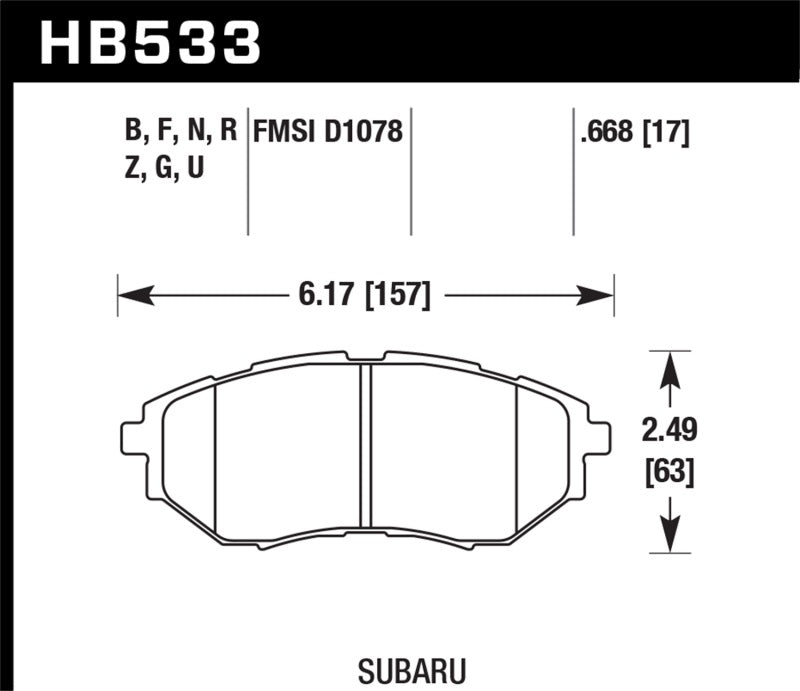 Hawk 05-08 LGT D1078 DTC-60 Race Front Brake Pads - Black Ops Auto Works