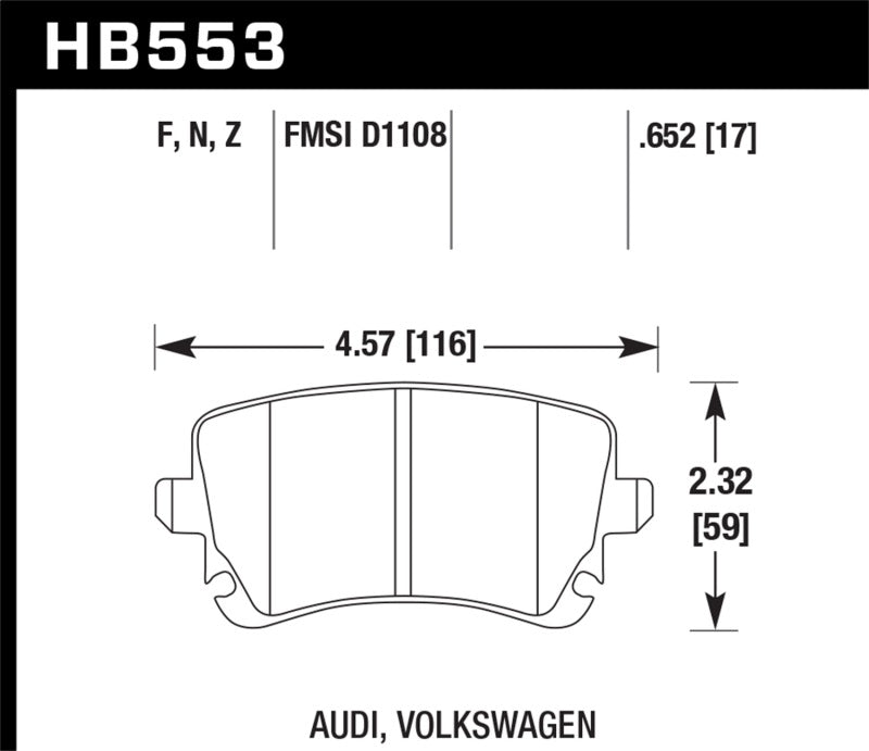 Hawk 06-07 Audi A6 Quattro / 03-04 RS6 / 04-08 S4 HPS Street Rear Brake Pads - Black Ops Auto Works