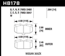 Load image into Gallery viewer, Hawk 06-07 WRX / 89-96 Nissan 300ZX / 89-93 Skyline GT-R HP+ Street Front Brake Pads - Black Ops Auto Works