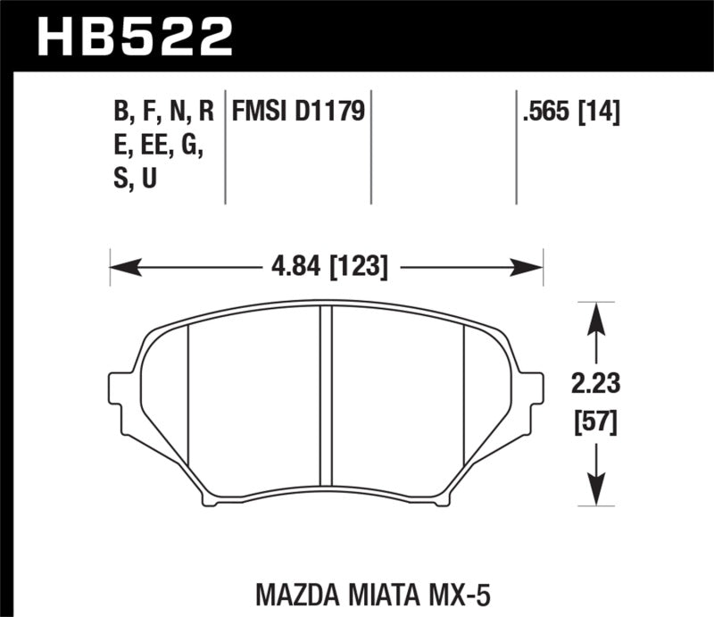 Hawk 06-11 Mazda Miata Mx-5 Front DTC-60 Race Brake Pads - Black Ops Auto Works