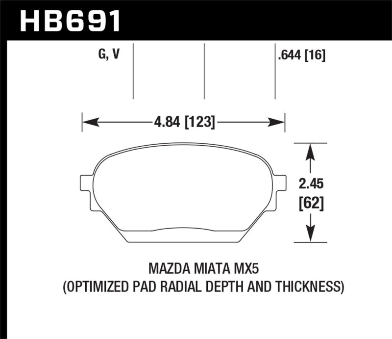 Hawk 06-14 Mazda MX-5 DTC-60 Race Front Brake Pads - Black Ops Auto Works