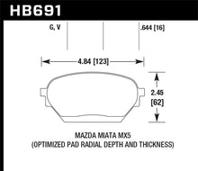 Load image into Gallery viewer, Hawk 06-14 Mazda MX-5 DTC-60 Race Front Brake Pads - Black Ops Auto Works