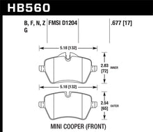 Load image into Gallery viewer, Hawk 06-15 Mini Cooper DTC-60 Race Front Brake Pads - Black Ops Auto Works