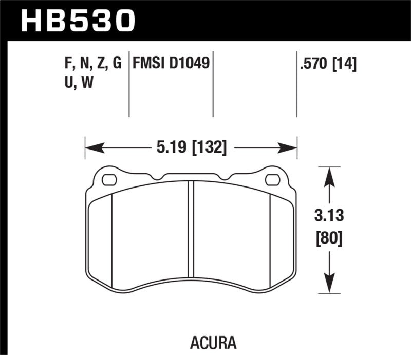 Hawk 07-08 Acura TL 3.5L / 04-08 TL 3.2L Type S HPS Street Front Brake Pads - Black Ops Auto Works