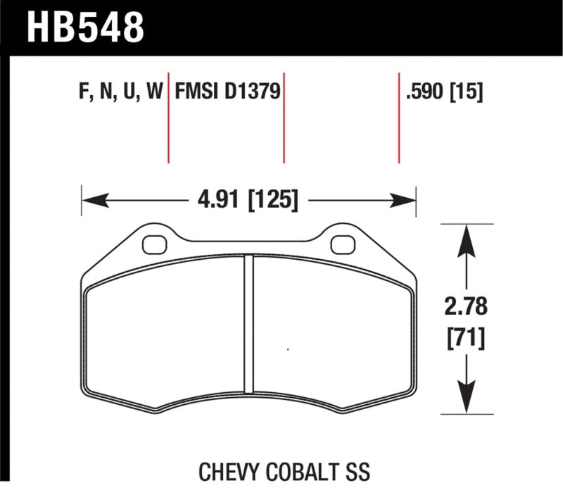 Hawk 08-10 Chevrolet Cobalt / HHR HPS 5.0 Front Brake Pads - Black Ops Auto Works
