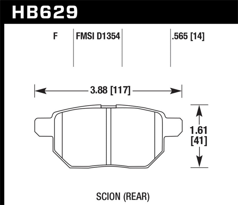 Hawk 08-15 Scion xB HPS 5.0 Rear Brake Pads - Black Ops Auto Works