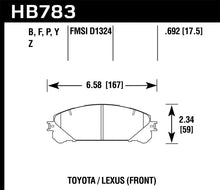 Load image into Gallery viewer, Hawk 08-16 Toyota Highlander Performance Ceramic Street Front Brake Pads - Black Ops Auto Works