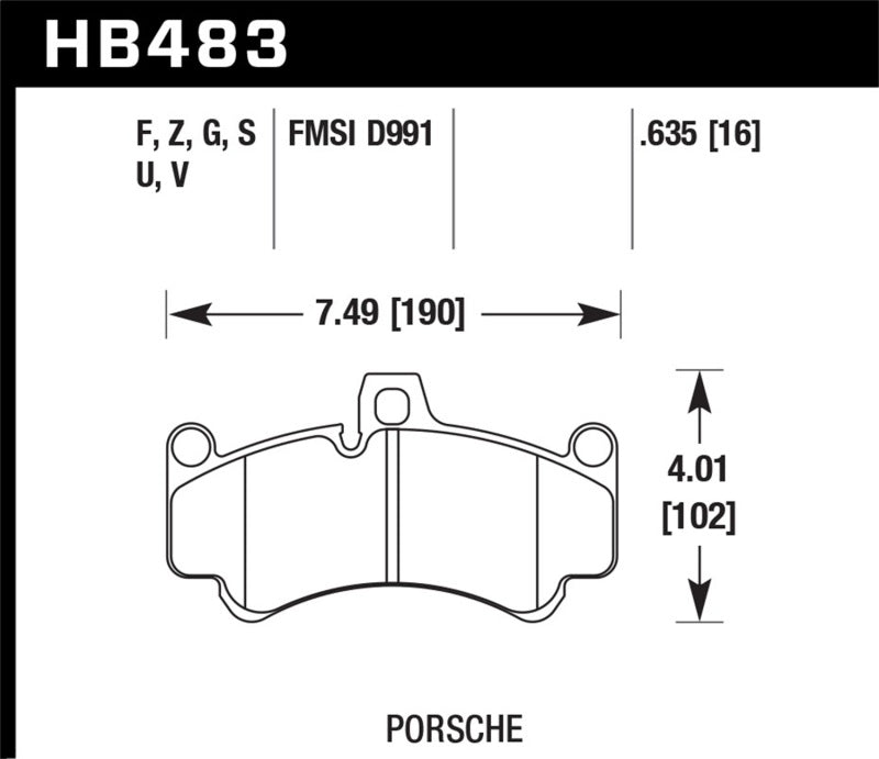 Hawk 08 Porsche 911 Targa 4/4S/03-05 911 GT2/04-08 GT3/07-08 Turbo DTC-70 Race Front Brake Pads - Black Ops Auto Works