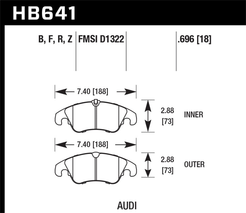 Hawk 09-10 Audi A4/A4 Quattro/A5 Quattro/Q5/S5 / 10 S4 HPS Street Front Brake Pads - Black Ops Auto Works