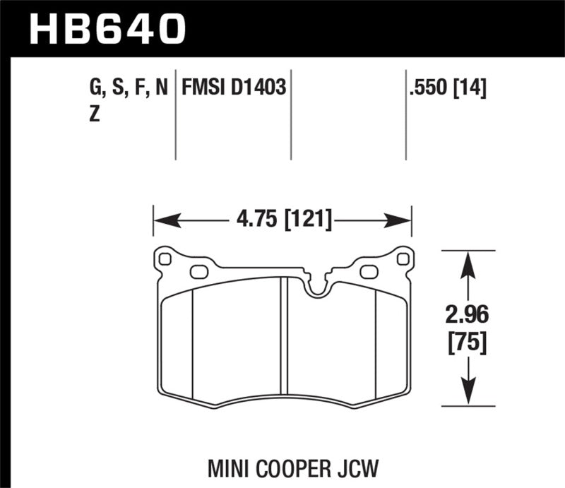 Hawk 09-15 Mini Cooper John Cooper Works DTC-60 Race Front Brake Pads - Black Ops Auto Works