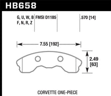 Load image into Gallery viewer, Hawk 10-11 Chevy Corvette Grand Sport / 06-08 Corvette Z06 (1 piece) Front DTC-70 Race Brake Pads - Black Ops Auto Works