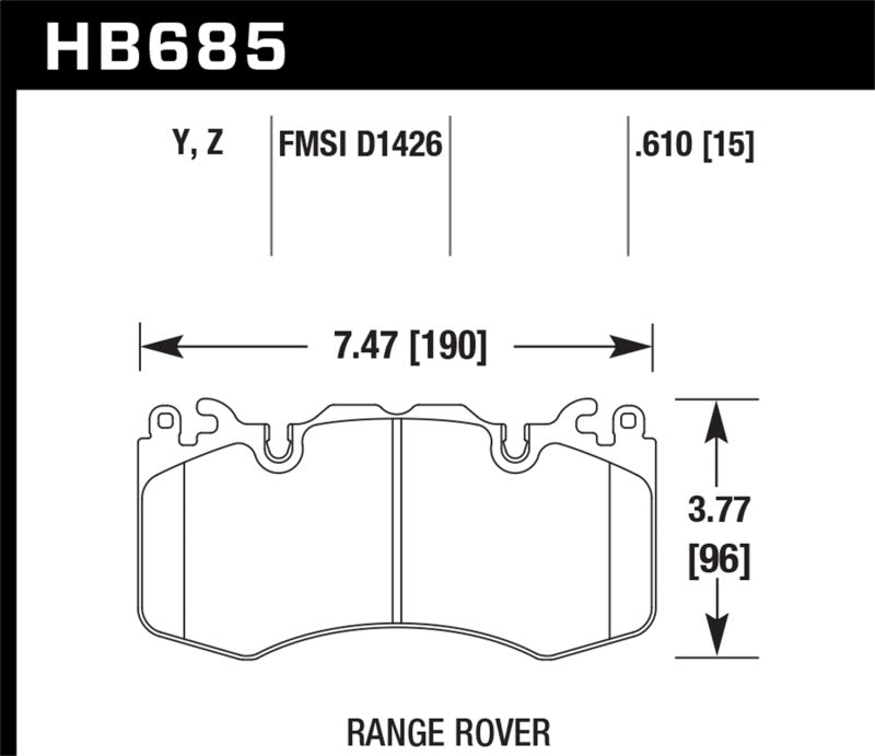 Hawk 10-11 Range Rover/Range Rover Sport Supercharged Performance Ceramic Street Front Brake Pads - Black Ops Auto Works