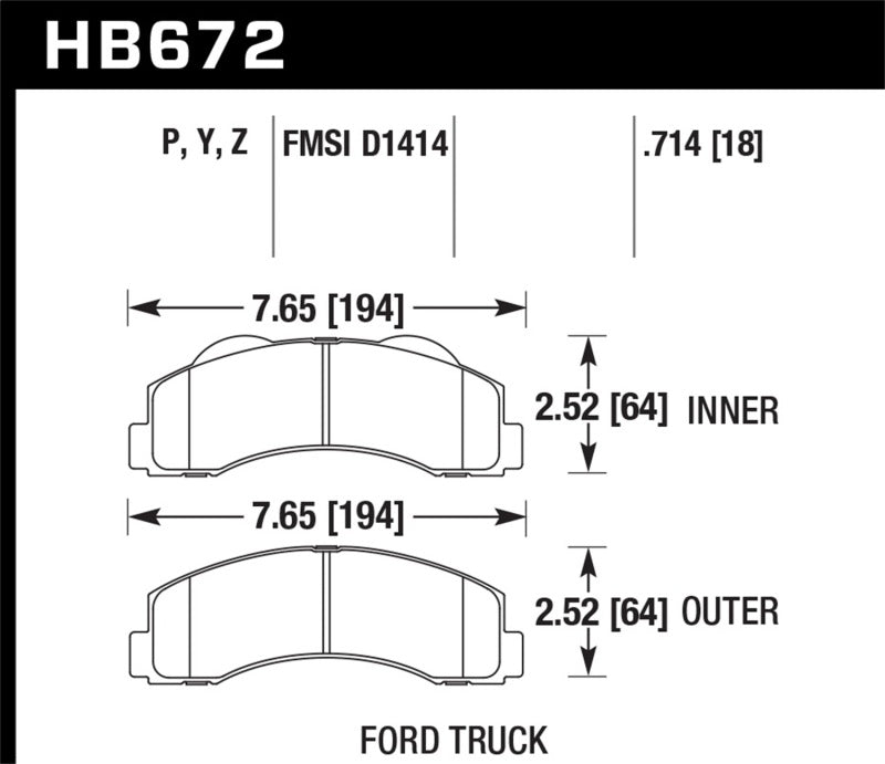 Hawk 10-14 Ford F-150 Front Super Duty Brake Pads - Black Ops Auto Works