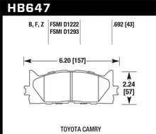 Load image into Gallery viewer, Hawk 10 Lexus ES350 / 07-11 Toyota Camry SE/XLE HPS Street Front Brake Pads - Black Ops Auto Works