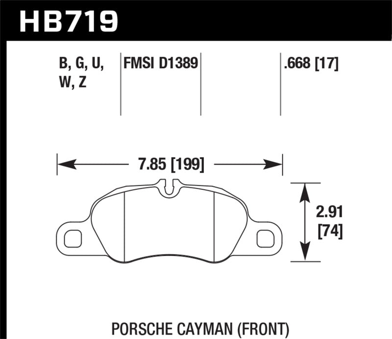 Hawk 13-16 Porsche 911 Front HPS 5.0 Brake Pads - Black Ops Auto Works