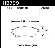 Load image into Gallery viewer, Hawk 14-16 Toyota Highlander Performance Ceramic Street Rear Brake Pads - Black Ops Auto Works