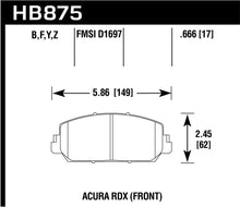 Load image into Gallery viewer, Hawk 14-17 Acura RDX/RLX HPS Street Front Brake Pads - Black Ops Auto Works