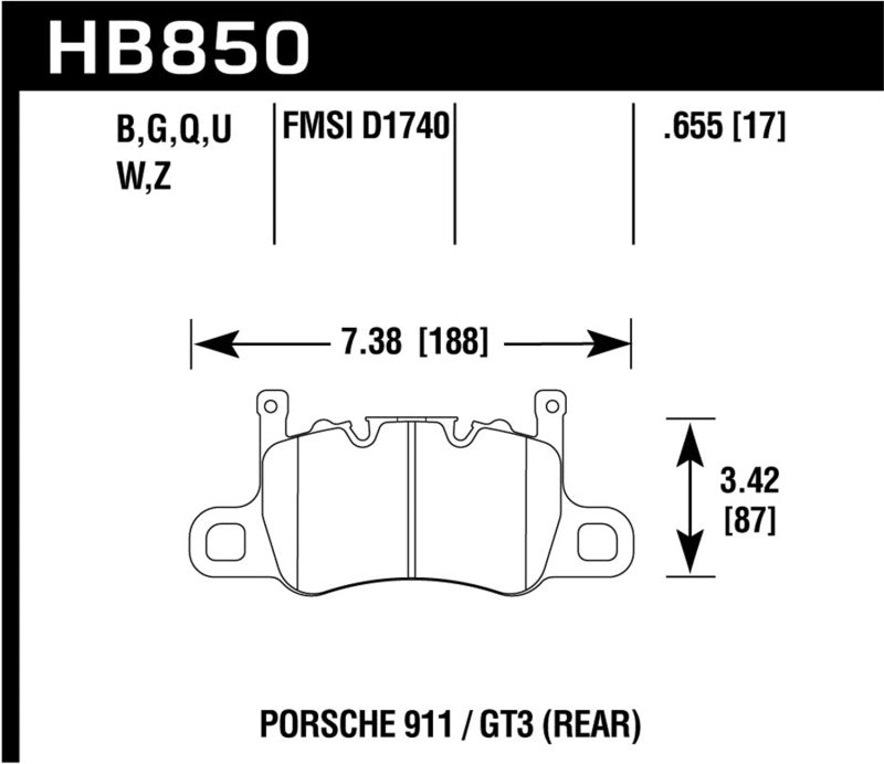 Hawk 14-17 Porsche 911 GT3 DTC-60 Race Rear Brake Pads - Black Ops Auto Works