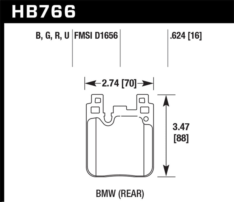 Hawk 14-20 BMW 2-Series / 12-18 BMW 3-Series HP+ Street Rear Brake Pads - Black Ops Auto Works