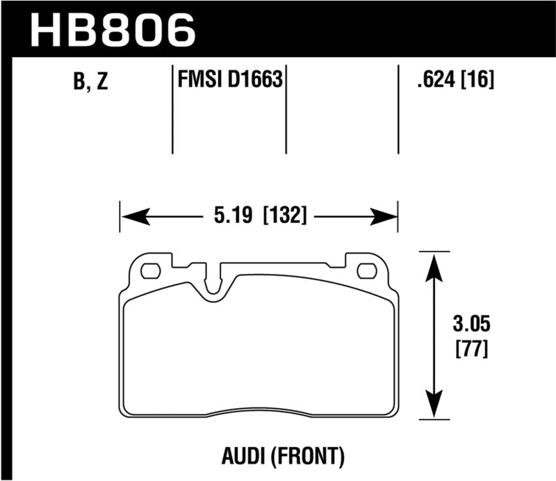 Hawk 16-17 Audi A6 Performance Ceramic Street Front Brake Pads - Black Ops Auto Works