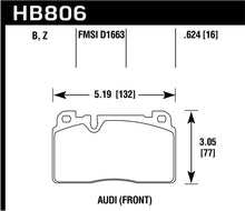 Load image into Gallery viewer, Hawk 16-17 Audi A6 Performance Ceramic Street Front Brake Pads - Black Ops Auto Works