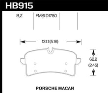 Load image into Gallery viewer, Hawk 16-18 Porsche Macan Performance Ceramic Street Rear Brake Pads - Black Ops Auto Works