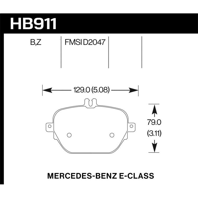 Hawk Performance Hawk 17-18 Mercedes-Benz E43 AMG 4Matic 3.0L/ 2018 Mercedes-Benz E400 HPS 5.0 Street Rear Brake Pads