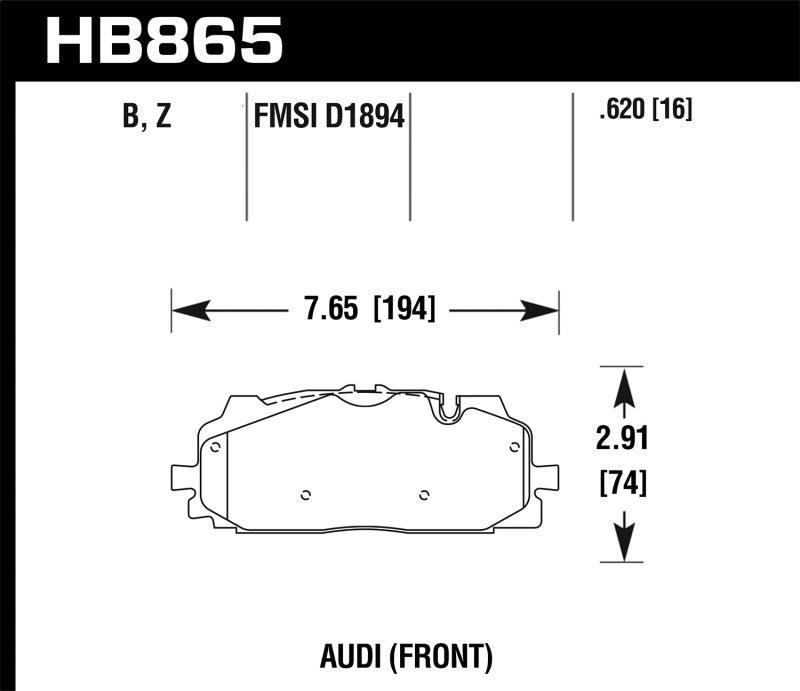 Hawk 18-19 Audi S5 HPS 5.0 Front Brake Pads - Black Ops Auto Works