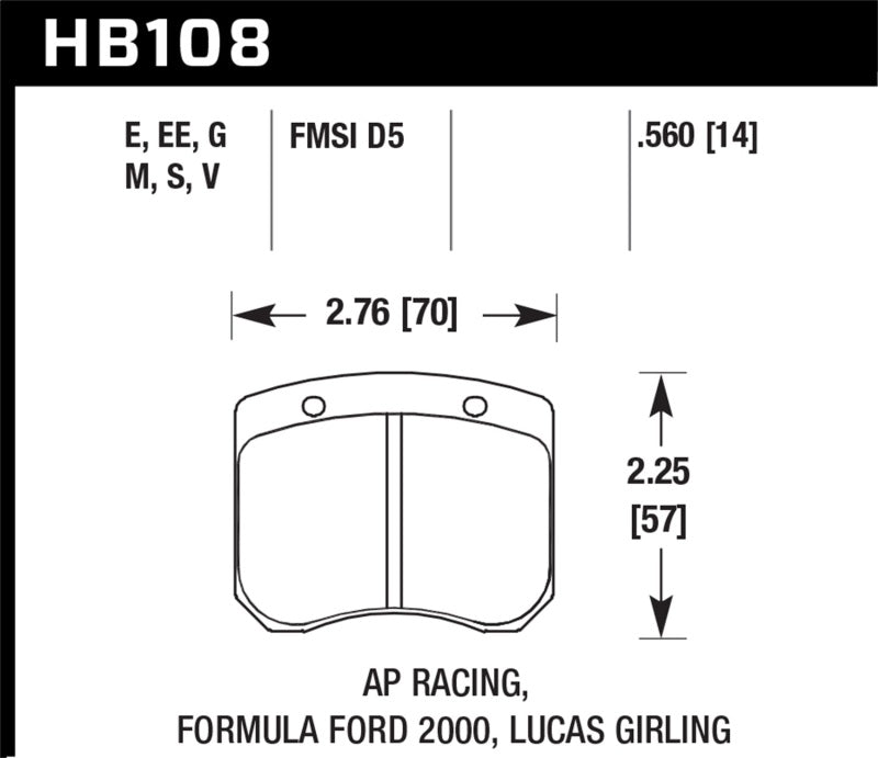 Hawk 1984-1986 Alfa Romeo GTV-6 2.5 HPS 5.0 Front Brake Pads - Black Ops Auto Works