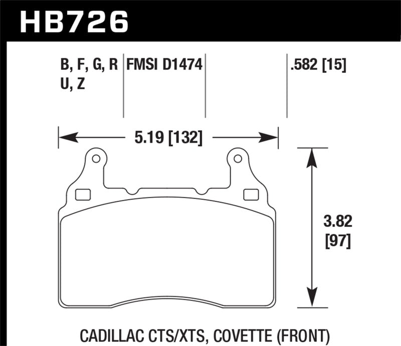 Hawk 2010-2015 Chevy Camaro SS HPS Street Front Brake Pads - Black Ops Auto Works