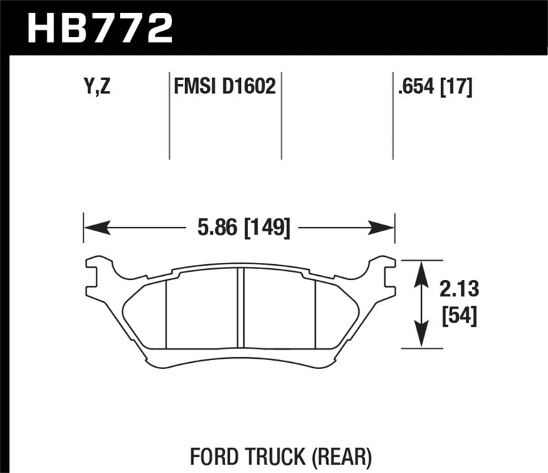 Hawk 2012-2016 Ford F-150 / Full-Size Trucks and SUV - LTS Street Brake Pads - Black Ops Auto Works