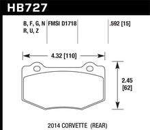 Load image into Gallery viewer, Hawk 2014 Chevrolet Corvette DTC-70 Rear Brake Pads - Black Ops Auto Works