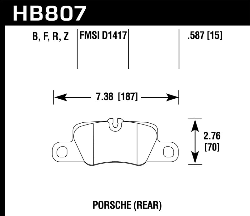 Hawk 2014 Porsche 911 HPS 5.0 Rear Brake Pads - Black Ops Auto Works