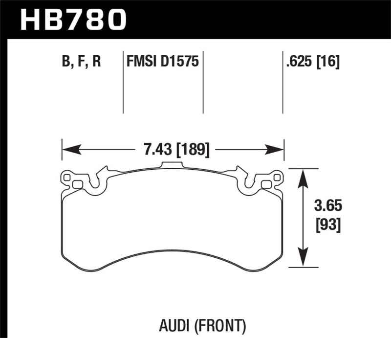 Hawk 2016 Audi A8 Front High Performance Brake Pads-Brake Pads - Performance-Hawk Performance-840653083650-