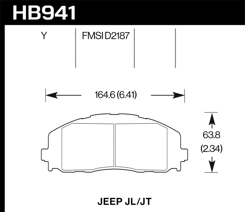 Hawk 2018 Jeep Wrangler Rubicon LTS Street Front Brake Pads - Black Ops Auto Works