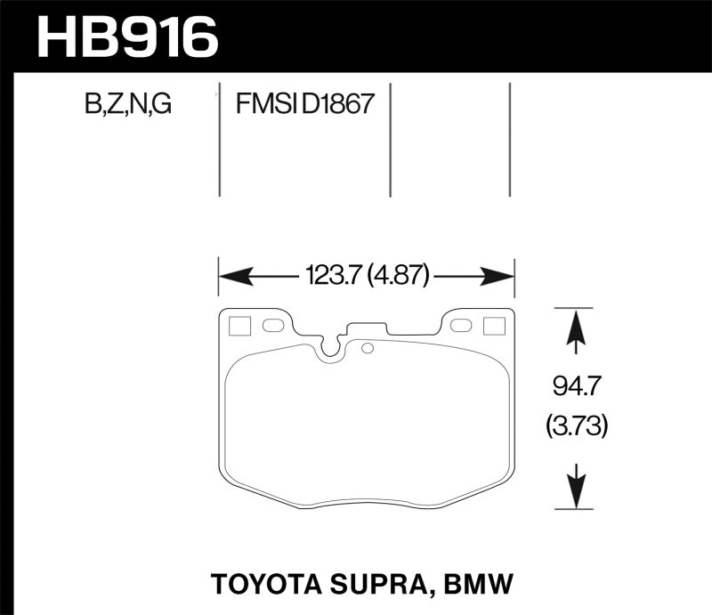 Hawk 2020 Toyota Supra / 19-20 BMW Z4 DTC-60 Front Brake Pads - Black Ops Auto Works