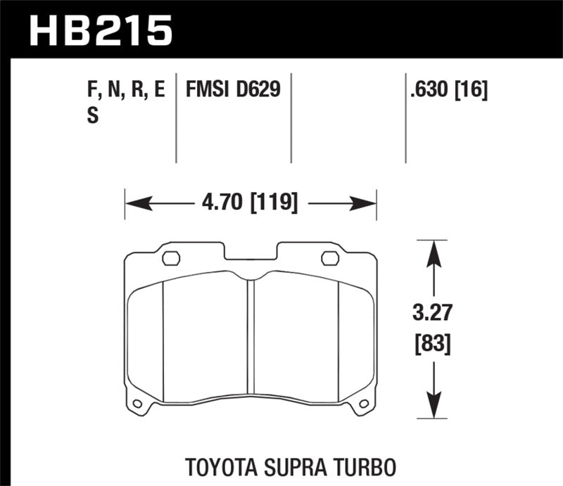Hawk 93-98 Toyota Supra TT HPS 5.0 Street Front Brake Pads - Black Ops Auto Works