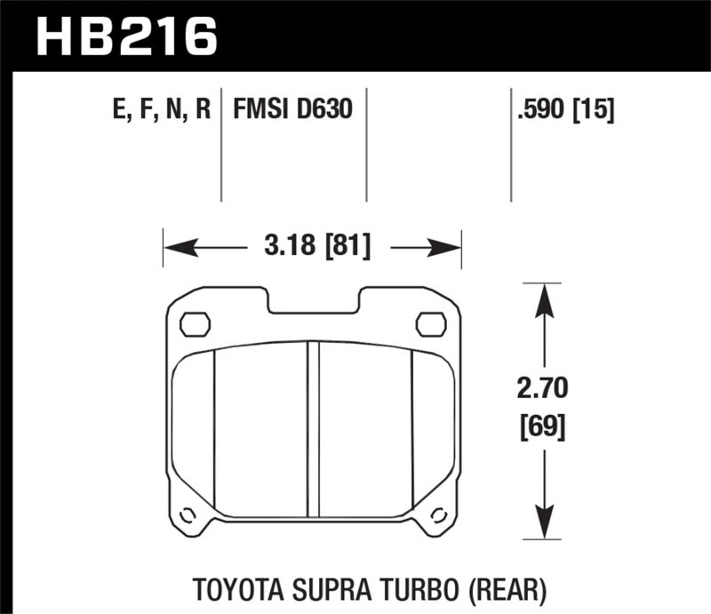 Hawk 93-98 Toyota Supra TT HPS 5.0 Street Rear Brake Pads - Black Ops Auto Works
