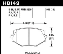 Load image into Gallery viewer, Hawk 94-00 Mazda Miata / 01-03 Miata w/ Standard Suspension DTC-60 Race Front Brake Pads (D635) - Black Ops Auto Works
