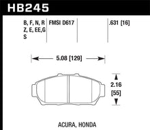 Load image into Gallery viewer, Hawk 94-01 Acura Integra (excl Type R)  HPS Street Front Brake Pads - Black Ops Auto Works