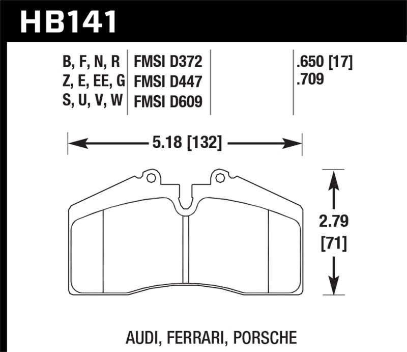 Hawk 94-96 Ferrari 456GT Rear / 91-94 Porsche 911 Rear / 94-98 Porsche 911 Front / 86-91 Porsche 928 - Black Ops Auto Works